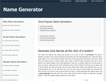 Tablet Screenshot of namegenerator.biz