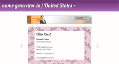 Desktop Screenshot of namegenerator.in